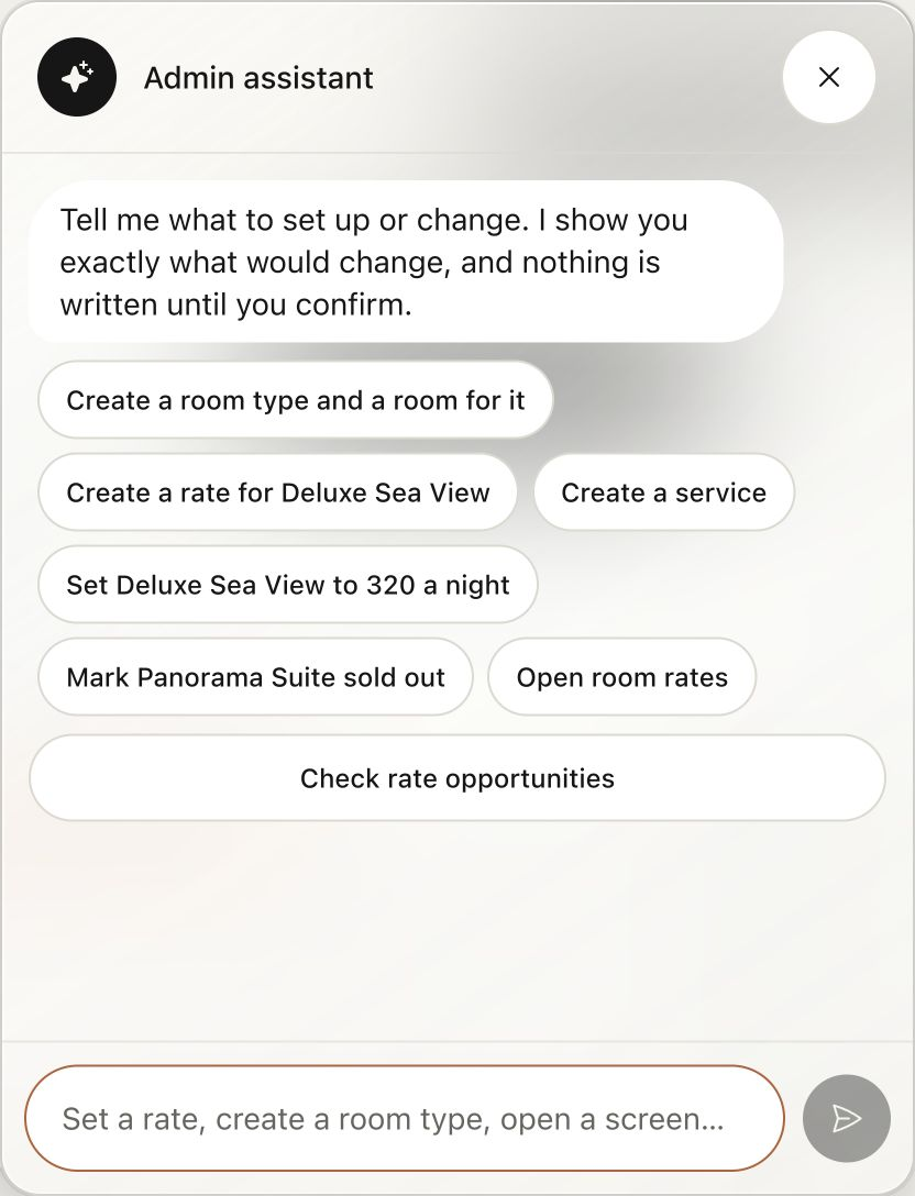 Tell it what to change. Set a nightly rate in your own words.